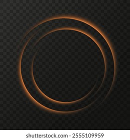 Rings light effect on transparent background