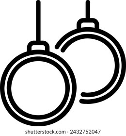 anillos línea icono ilustración vector