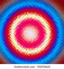 Rings low poly triangle style vector mosaic background