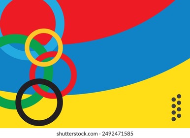 Rings on a colored background.