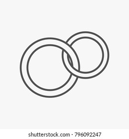 Rings outline icon on white backround