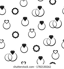 Rings silhouette seamless pattern wallpaper perfect for clothing fabric, background, or wrapping paper