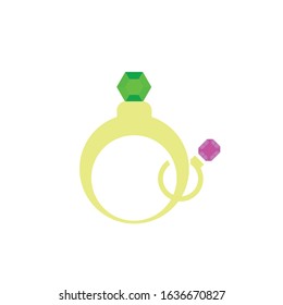 Rings simple clip art vector illustration