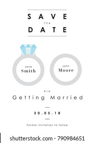 Rings theme - Wedding Set - Save the Date