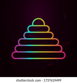 Rings, toy nolan icon Simple thin line, outline vector of Maternity icons for ui and ux, website or mobile application