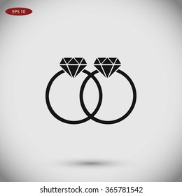 rings vector icon