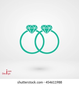 rings vector icon