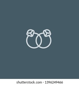 Rings vector icon. Rings concept stroke symbol design. Thin graphic elements vector illustration, outline pattern for your web site design, logo, UI. EPS 10.