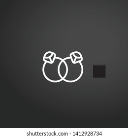 Rings vector icon. Rings concept stroke symbol design. Thin graphic elements vector illustration, outline pattern for your web site design, logo, UI. EPS 10.
