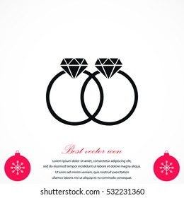 rings vector icon, flat design best vector icon