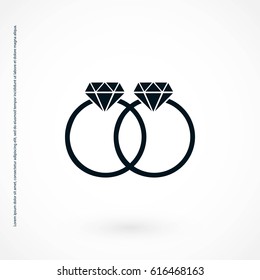 rings vector icon, flat design best vector icon