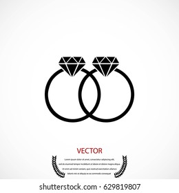 rings vector icon, flat design best vector icon