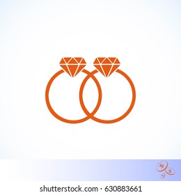 rings vector icon, flat design best vector icon