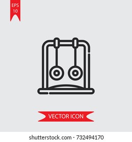 Rings vector icon, illustration symbol