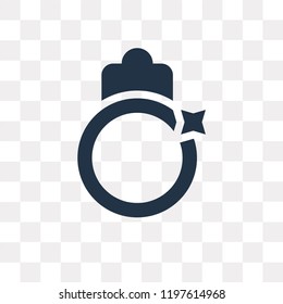 Rings vector icon isolated on transparent background, Rings transparency concept can be used web and mobile