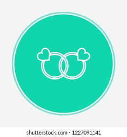 Rings vector icon sign symbol
