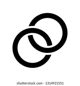 Rings vector illustration, Isolated solid design icon