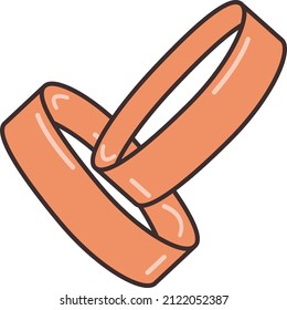 anillos Ilustración vectorial sobre un fondo transparente.Símbolos de calidad premium.Icono plano de línea vectorial para el diseño de conceptos y gráficos.
