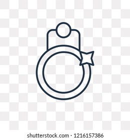 Rings vector outline icon isolated on transparent background, high quality linear Rings transparency concept can be used web and mobile