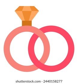 Rings Wedding icon illustration For web, app, infographic, etc
