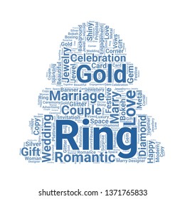 rings word cloud. tag cloud about rings