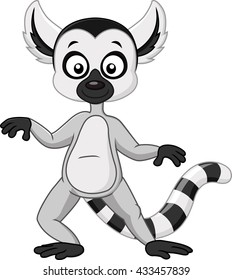 Ring-tailed lemur cartoon