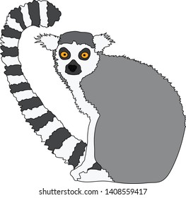 Ringtailed Lemur Wildlife Clipart Vector Stock Vector (Royalty Free ...