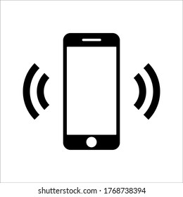 Ringtone vector icon on white background