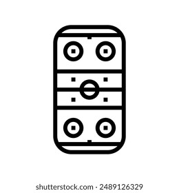 rink ice hockey sport game line icon vector. rink ice hockey sport game sign. isolated contour symbol black illustration