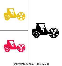rink tractor icon vector illustration
