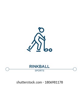 rinkball outline vector icon. simple element illustration. rinkball outline icon from sport concept. can be used for web and mobile
