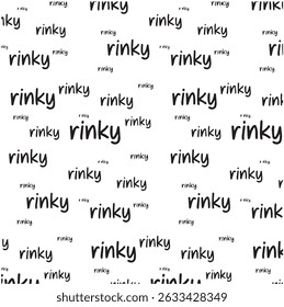 Rinky Word Pattern Seamless Background