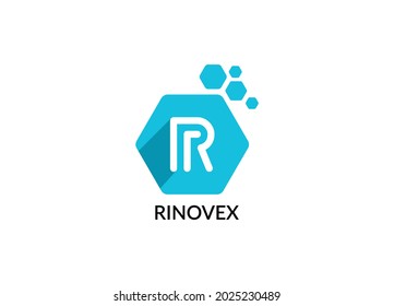 Rinovex Abstract r letter modern lettermarks logo design