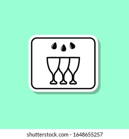 Rinse mark sticker style icon. Simple thin line, outline, glyph, flat vector of wash icons for ui and ux, website or mobile application
