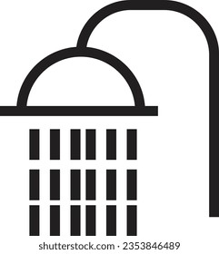 Rinse Shower Water Outline Icon