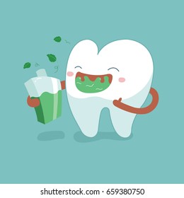 Rinse your mouth out, tooth concept of dental 