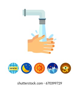 Rinsing Hands Icon