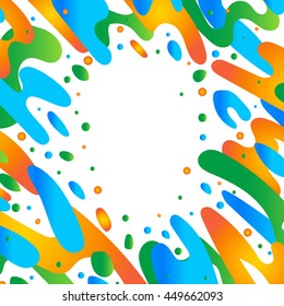 Rio 2016 abstract colorful pattern. Summer color of Olympic games 2016 - Green, orange, yellow, blue. Color shapes and lines. Summer Sport Brazil background. For Art, Print, web design advertising.