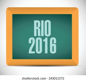 rio 2016 board sign illustration design over a white background