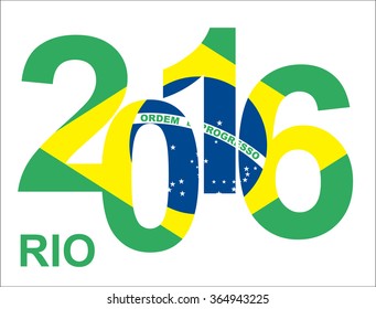 Rio 2016, brazil text