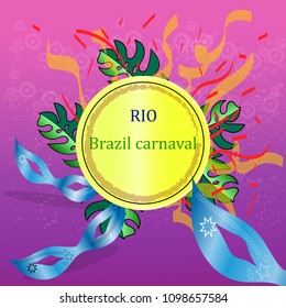 Rio 2018, carnaval party masks, dances, America  halidays