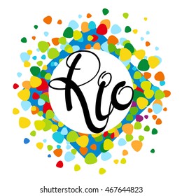 Rio abstract vector lettering