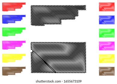 Rio Blanco and Sedgwick County, Colorado (U.S. county, United States of America,USA, U.S., US) map vector illustration, scribble sketch Rio Blanco and Sedgwick map