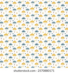 Rio Carnival Seamless Pattern with umbrellas