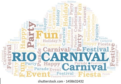 Rio Carnival word cloud vector made with text only