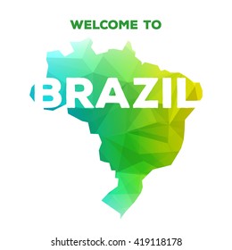 Rio de janeiro 2016 Brazil map abstract colorful background vector illustration. Good for advertising design. Decorative texture.