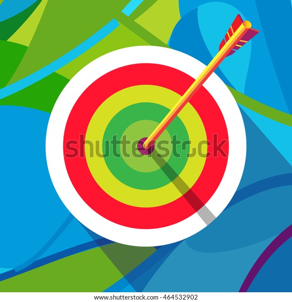 Rio De Janeiro Archery Target Abstract Stock Vector Royalty Free 464532902 3881