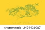 Rio De Janeiro, Brazil,accurate map, detail Streets Roads Map,editable vector element template image for marketing ,product ,wall art