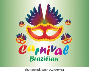 rio de janeiro carnival brazilian vector background