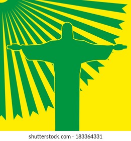 rio de janeiro Christ the redeemer vector art